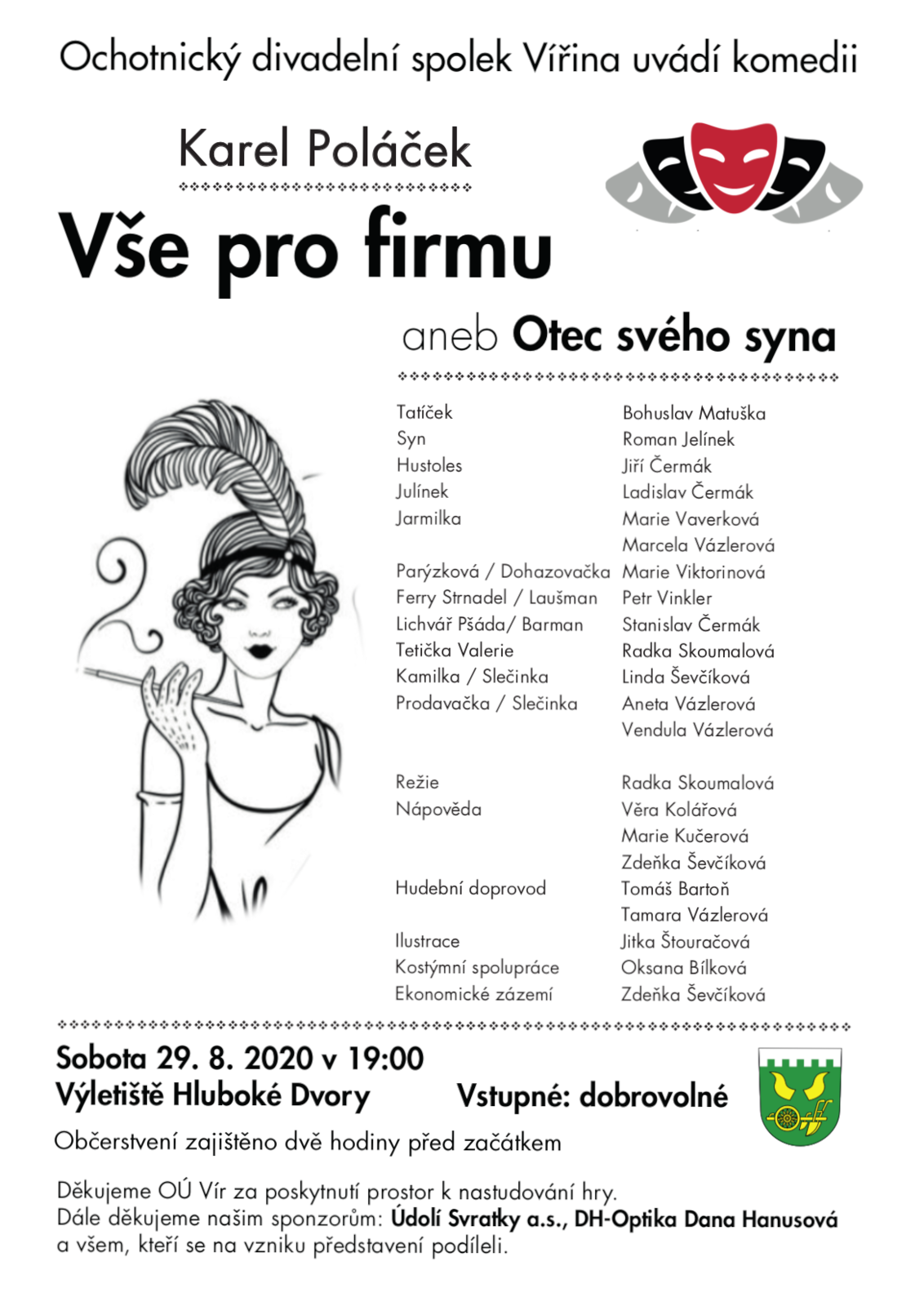 plakát divadelního představení - Vše pro firmu - sobota 27. 8. 2020